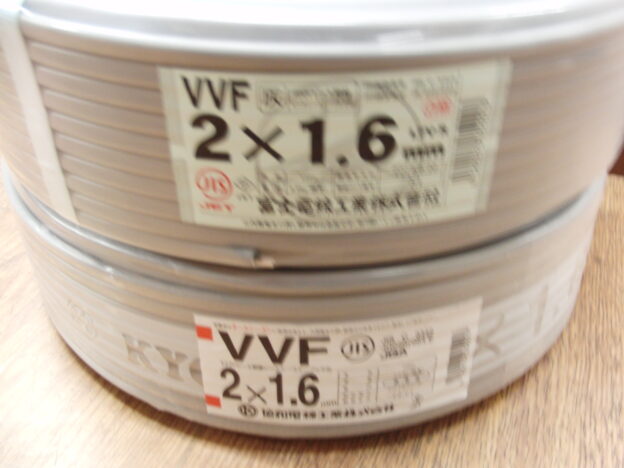 富士電線 お買い得品10巻セット VVFケーブル平形 1.6mm×2芯×100m VVF1